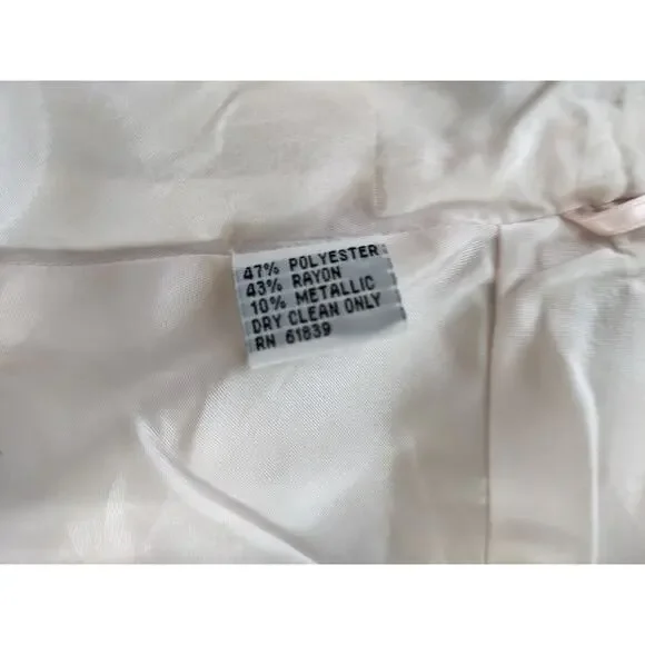 Teri Jon by Rickie Freedman Metallic Jacquard Pleated Cocktail Midi Dress Size 2 - Picture 13 of 13